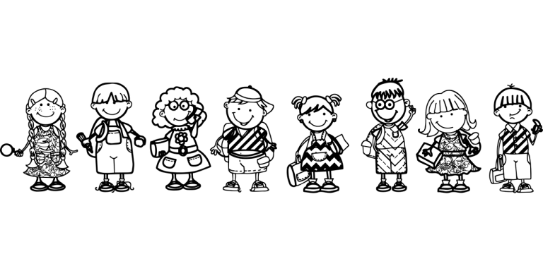 line art children, stickman, child